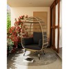 PE Rattan Egg Chair Oversized, Waterproof & UV Resistant Patio Lounge Chair with Soft Removable Cushions, Modern Wicker Furniture - 4 of 4