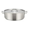 Winco SSLB-25, 25-Quart Stainless Steel Brazier Pan With Lid, Cooking Pan with Cover - 2 of 3