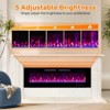 Costway 42\50\60\72 Inches Ultra-Thin Electric Fireplace Wall-Mounted & Recessed Fireplace Heater - 4 of 4