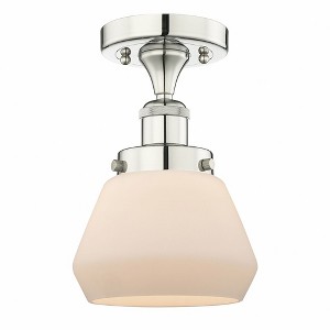 Fulton - 1 Light Semi-Flush Mount In Industrial Style-8.25 Inches Tall and 6.5 Inches Wide - 1 of 1