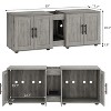 Gaomon Litter Box Enclosure with Double Room,Cat Hidden Litter Box Enclosure Furniture for 2 Cats with Double Room,  Cat House - 3 of 4