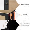 Lirago Black Vintage Cat Feeding Station 33.1x14.6x29.5"-2 Bowls with Rattan Door and Storage - 4 of 4