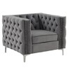 Modern Accent Chair with Deep Dutch Velvet - Morden Fort - 3 of 4