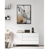 Kate & Laurel All Things Decor Sylvie Giraffe in New York Framed Canvas Wall Art by July Art Prints Zoo Animal City - 2 of 3