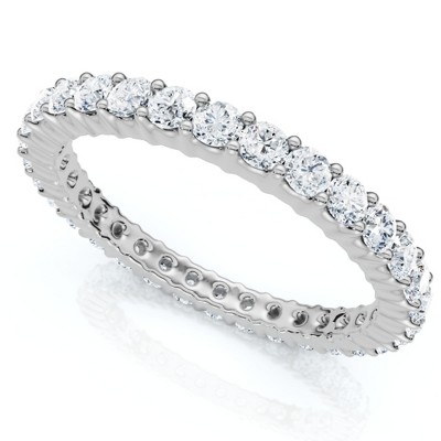 Pompeii3 1ct Prong Diamond Eternity Ring 14K White Gold