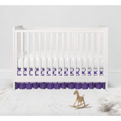 Bacati - MixNMatch Purple Dots 3 layer Crib/Toddler ruffles/skirt