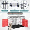 FDW 18-48in Dog Crates for Dogs Folding Mental Wire Crates Dog Kennels Pet Crate with Removable Tray and Handle - 3 of 4