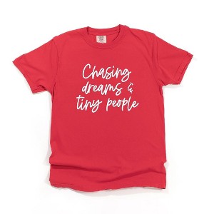 Simply Sage Market Women's Chasing Dreams and Tiny People Short Sleeve Garment Dyed Tee - 1 of 3