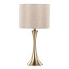 LumiSource (Set of 2) Lenuxe 24" Contemporary Metal Table Lamps Gold Metal with Golden Metallic Linen Shade from Grandview Gallery - 2 of 4