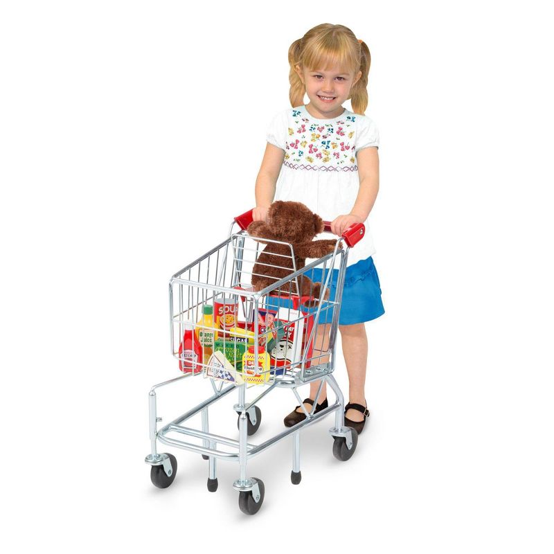 Melissa &#38; Doug Toy Shopping Cart With Sturdy Metal Frame, 6 of 13