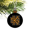 Kennesaw State Owls Logo Mini Small Tiny Wood Christmas Tree Holiday Ornament - 3 of 4