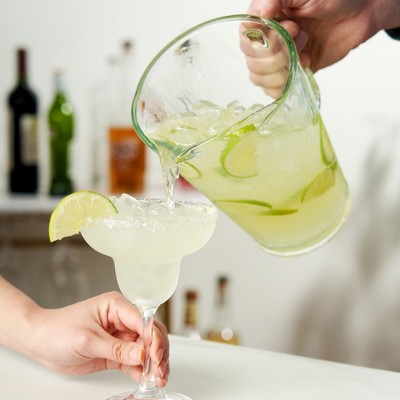 True Large Clear Glass Round Pitcher, 60 oz Capacity