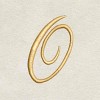Avanti  Ivory with Gold Script Monogram Fingertip Towel Letter   O - 2 of 3
