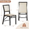 VECELO Foldable Dining Chairs Set of 2/4/6, No Assembly Heavy-Duty Metal Frame, Kitchen and Living Room Chairs, Black/Brown - 2 of 4