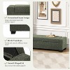 50 Inch Ottoman Bench in Textured Fabric, Rectangular Design with Hinged Lid for Seating, Footrest, and Hidden Storage-Christopher Knight Home - 4 of 4