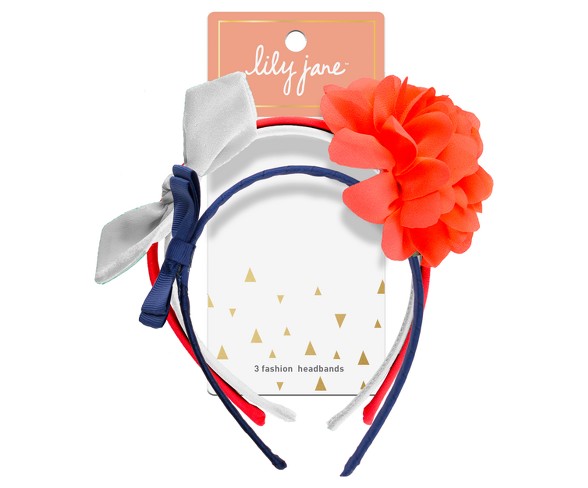Lily Jane Flower Bows Headband - 3ct