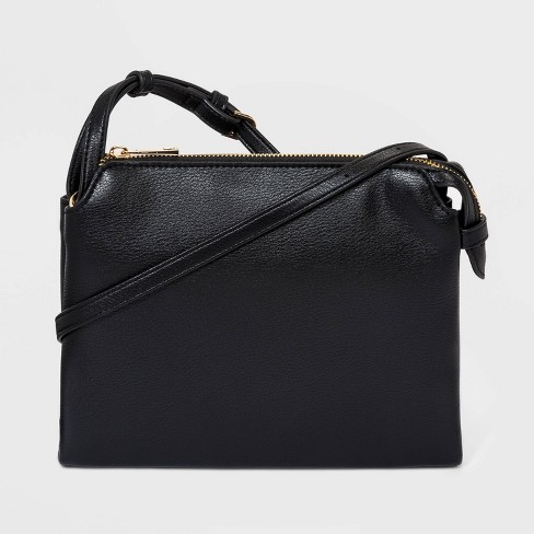 Double Gusset Crossbody Bag - A New Day™ Black : Target