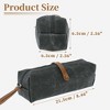 Unique Bargains Pencil Case Waxed Style with Large Capacity for Office Supplies 1 Pc - 2 of 4