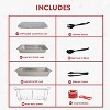 Alpha Living Large 33-Pcs Disposable Chaffing Buffet with-Covers, Utensils, Fuel Cans – Premium Chafing Dish Set for Events, Parties, Catering - 3 of 4
