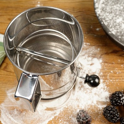 Stainless Steel 5-Cup Crank Style Flour Sifter