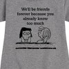 - Peanuts - Friends Forever Marcie And Patty Graphic Short Sleeve Fleece Dress - 2 of 4