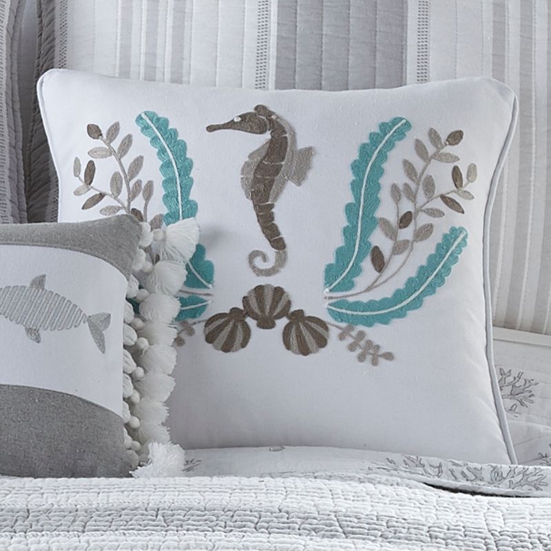 Nantucket Seahorse Decorative Pillow - Levtex Home, 2 of 4