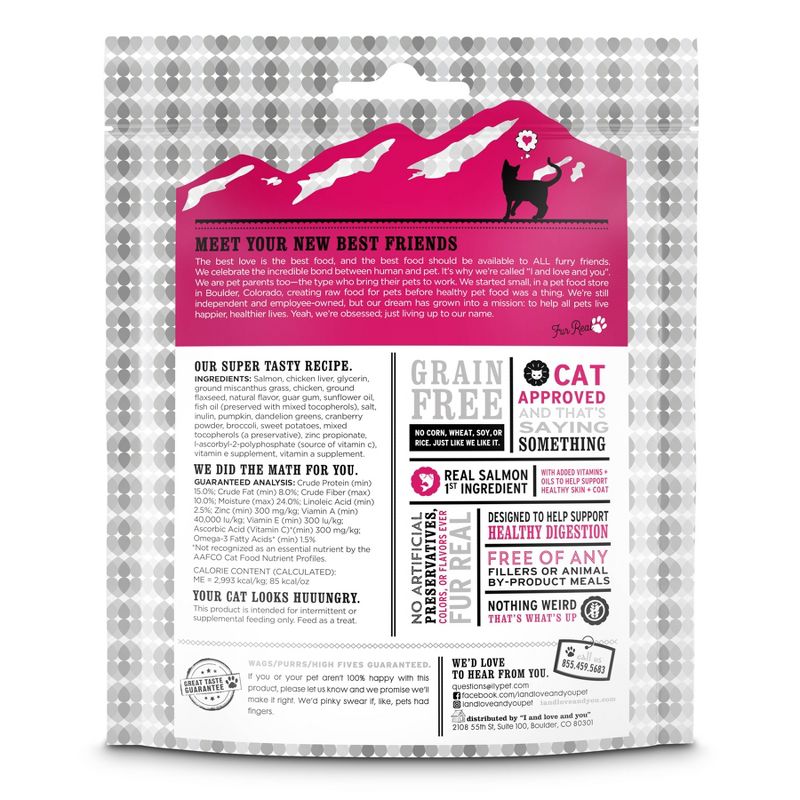 I and Love and You Hair Meowt Hearties Grain Free Salmon Recipe Cat Treats - 4oz, 2 of 7