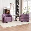 SEYNAR Modern Glam Velvet 360 Degree Swivel Accent Armchair with Tufted Back Set of 2 - 2 of 4