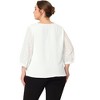 Agnes Orinda Women's Plus Size Spring Elegant Lace Sleeve Button Down Blouses - 4 of 4