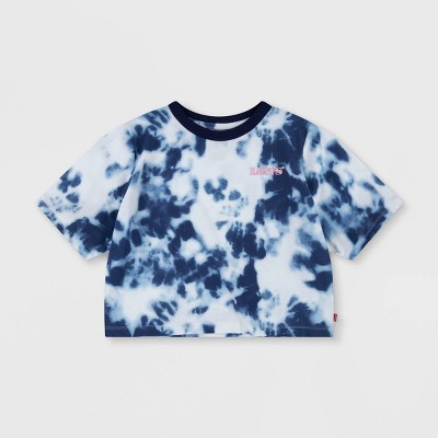 Levi's® Girls' Short Sleeve Tie-dye T-shirt - Navy 5 : Target