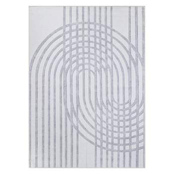 World Rug Gallery Modern Contemporary Lines Machine Washable Area Rug