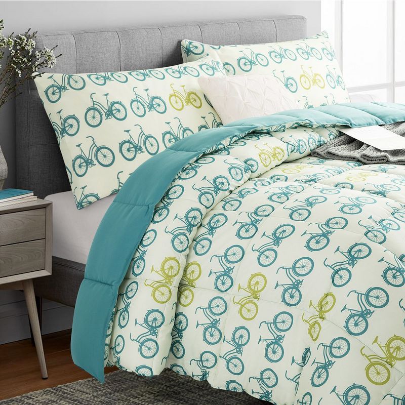 Peace Nest All Season Printed and Solid Colors Microfiber Comforter Set, 3 of 7