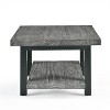 27" Pomona Metal and Reclaimed Wood Square Coffee Table Slate Gray - Alaterre Furniture - 4 of 4
