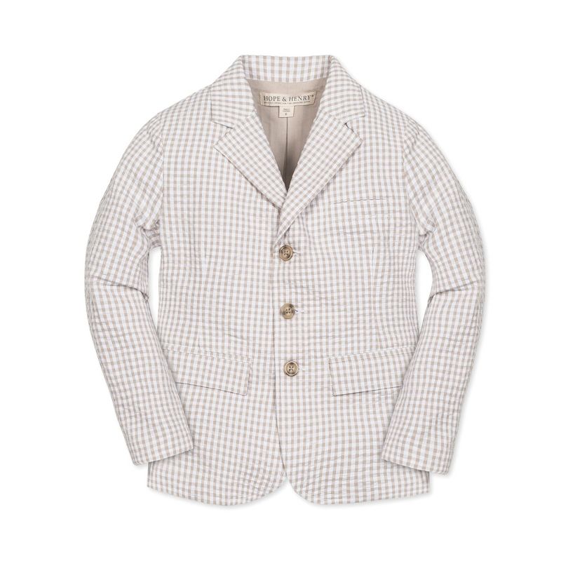 Hope & Henry Boys' Organic Classic Seersucker Suit Jacket, Toddler, 1 of 9