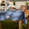 Design Imports  French Blue Tonal Lattice Print Outdoor Tablecloth With Zipper 60X84 - 4 of 4