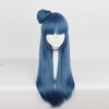 Unique Bargains Women's Halloween Wigs 30" Blue with Wig Cap Long Hair - image 2 of 4