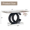 Large Dining Table With MDF Material OC Shaped Bracket,Modern Minimalist Rectangle Dining Table For 8 Person-Cuddlewood - 4 of 4