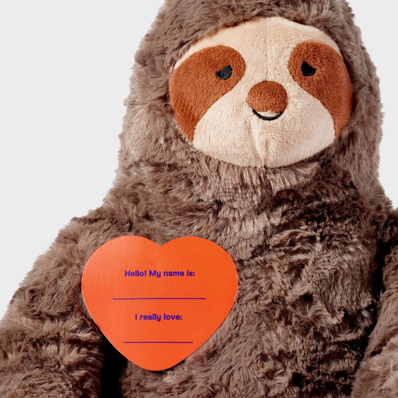 11&#39;&#39; Sloth Stuffed Animal with Heart - Gigglescape&#8482;, 4 of 5