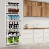 Racxily Metal Over The Door Pantry Organizer, 6-Tier Shelf Behind Door, Carbon Steel 110LBS Loading Storage Shelves for Kitchen Bathroom - 3 of 4