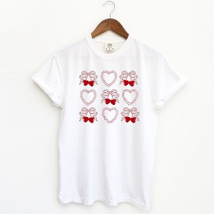 Simply Sage Market Women's Ruffle Heart Coquette Chart Short Sleeve Garment Dyed Tee - 1 of 2