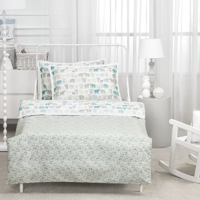 Togas Jumbo White/Turquoise Duvet Cover