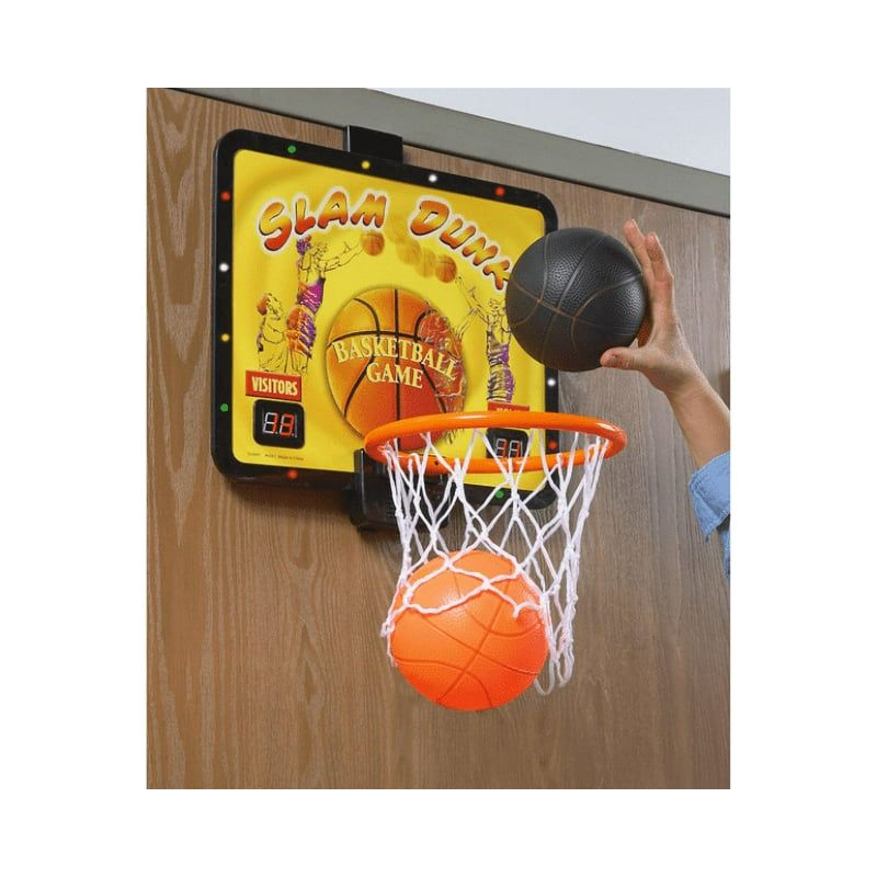 Slam Dunk Electronic Basketball Game, Automatic LED Score Keeper, Includes 2 Basketballs and a Pump, 1 of 5