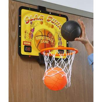 Slam Dunk Electronic Basketball Game, Automatic LED Score Keeper, Includes 2 Basketballs and a Pump