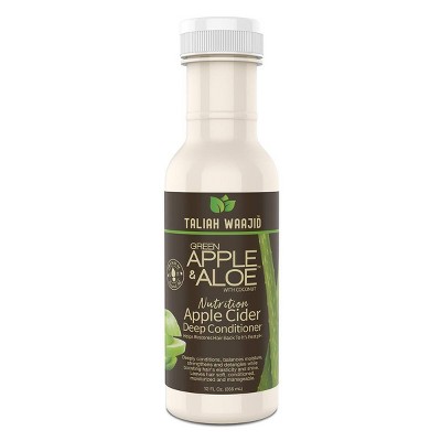 Taliah Waajid Green Apple & Aloe Nutrition Apple Cider Deep Conditioner - 12 fl oz: Cream Conditioner for Textured Hair
