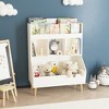 GlasFlength Decorative Bookshelf Creative and Unique Styling, Multifunctional Storage with Open Display Bookshelves, White,27.56”*15.75”*31.3" - 4 of 4