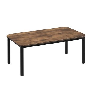 homfan Dining Table, Kitchen Dining Table， Rectangular Dining Table with Cut Corners for Living Room and Dining Room - 1 of 4