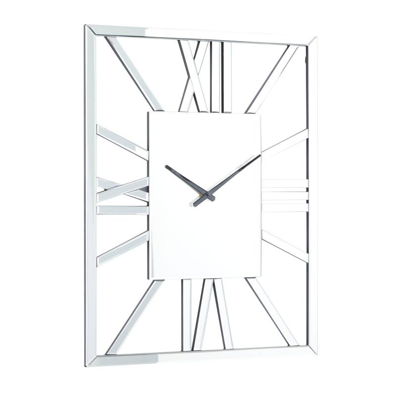 32&#34;x2&#34; Glass Wall Clock Silver - Olivia &#38; May, 5 of 7