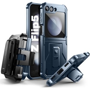 Dexnor for Samsung Galaxy Z Flip 5 5G (2023), Shockproof Rugged Full-Body Protective Case Cover with Built-in Kickstand - 1 of 3