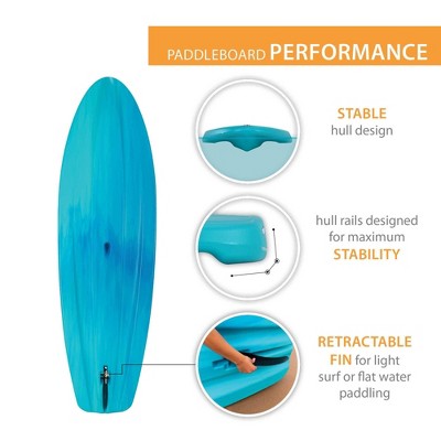 Bahama Fusion Blue and Gray 10ft Stand-Up Paddleboard Set with Paddles