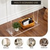 Console Table，Modern Acrylic Transparent Narrow Side Table, Compact Accent Furniture for Living Room, Dining Room, or Entryway - 4 of 4